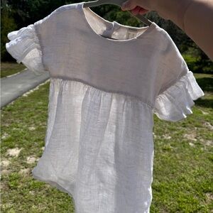 H&M Girls Cream Linen Dress